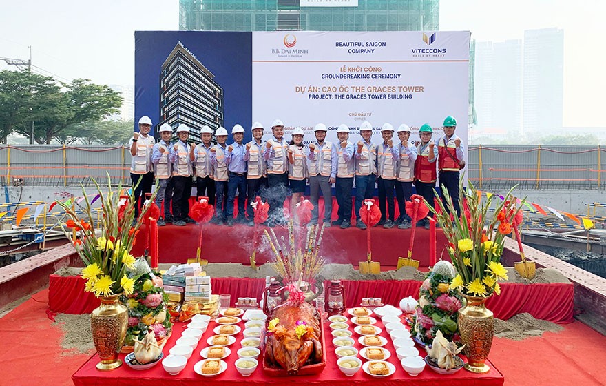 Viteccons organized The ground ceremony of The Graces building project