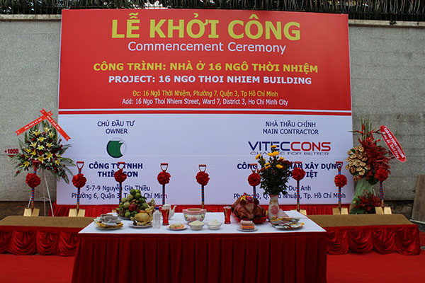 Viteccons Commencement At 16 Ngo Thoi Nhiem Office Project