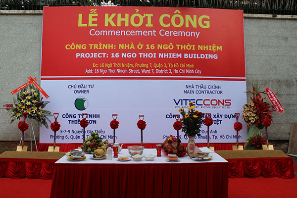 Viteccons Khởi Công Dự Án Văn Phòng Làm Việc 16 Ngô Thời Nhiệm