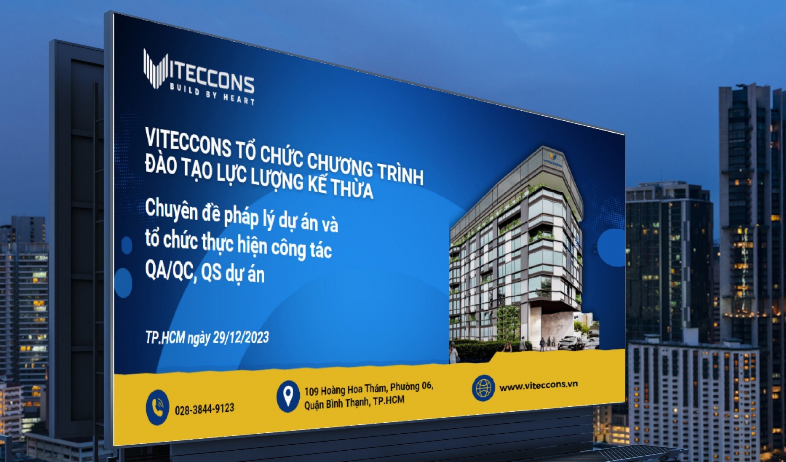 VITECCONS ĐÀO TẠO PHÁP LÝ DỰ ÁN, TÀI CHÍNH DỰ ÁN VÀ CÔNG TÁC QA/QC, QS TRÊN CÔNG TRƯỜNG