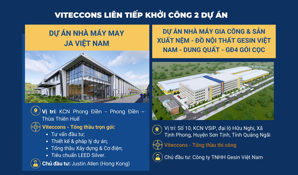 VITECCONS KHỞI CÔNG 2 DỰ ÁN TẠI KHU VỰC MIỀN TRUNG