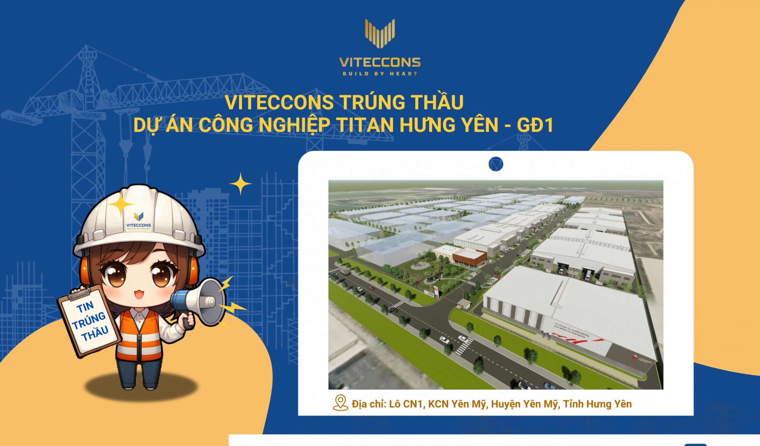 VITECCONS WINS THE BID FOR THE TITAN INDUSTRIAL COMPLEX HUNG YEN - PHASE 1 PROJECT