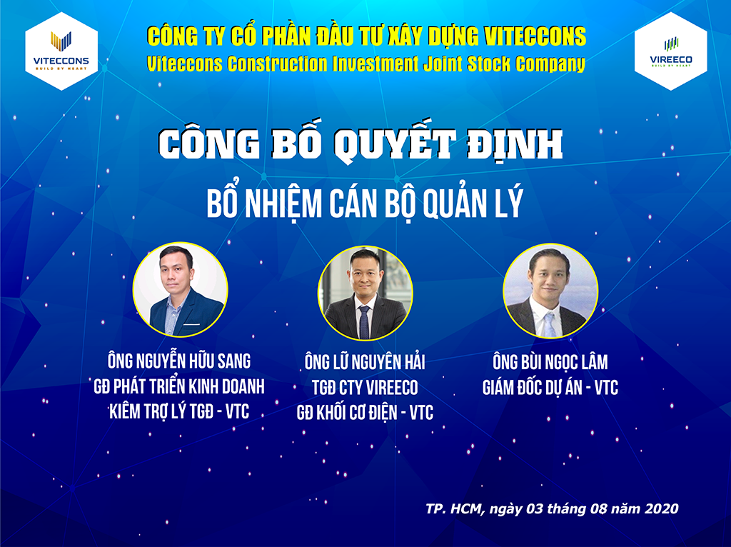 Công bố quyết định bổ nhiệm cán bộ quản lý