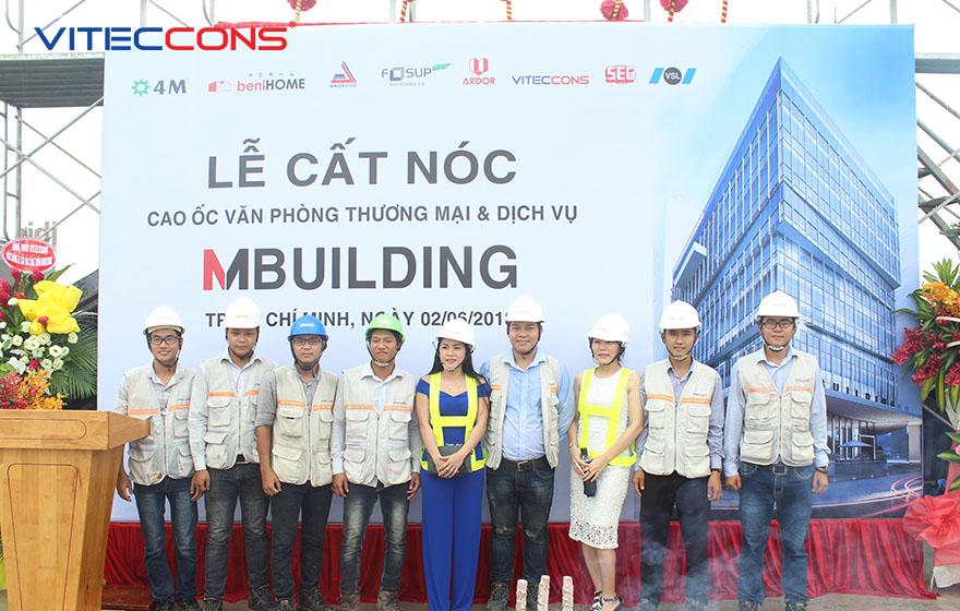 Viteccons cất nóc Dự án Cao ốc Văn phòng MBuilding