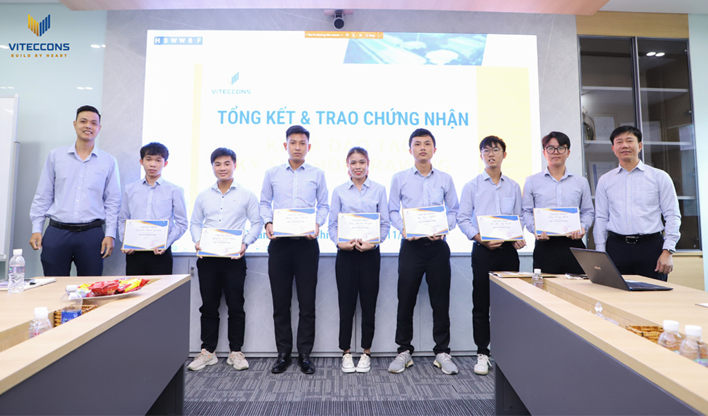 VITECCONS SUMMARIZES AND ISSUES COMPLETION CERTIFICATES FOR 2 TRAINING COURSES OF SHOP DRAWING ENGINEER